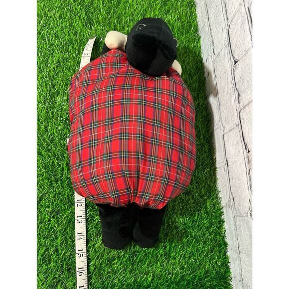 Vintage Avon Red Plaid Massaging Scottie Scotty Dog Plush Pillow Tested - Picture 4 of 9